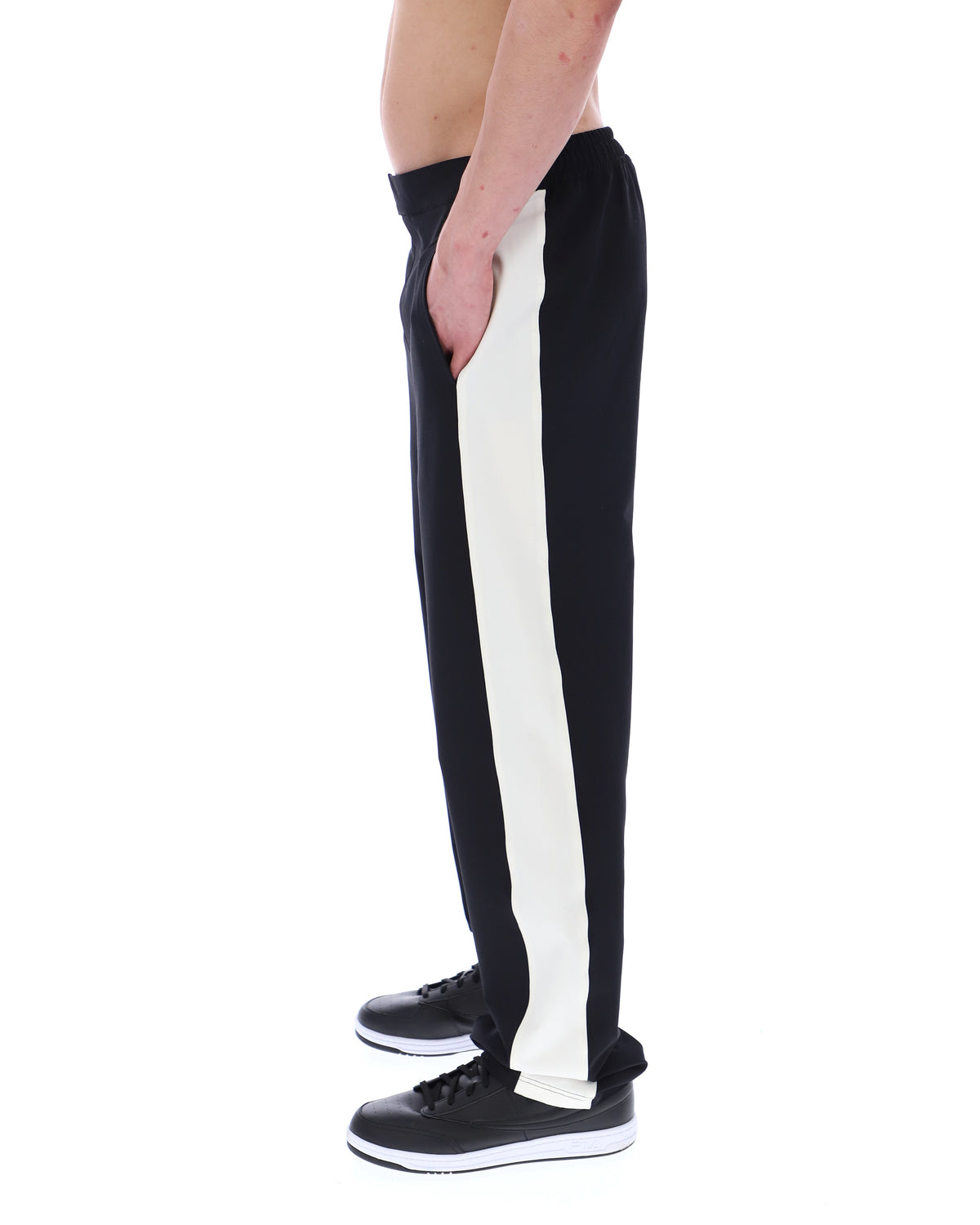 Black Ali Tennis-Inspired Pant - Black