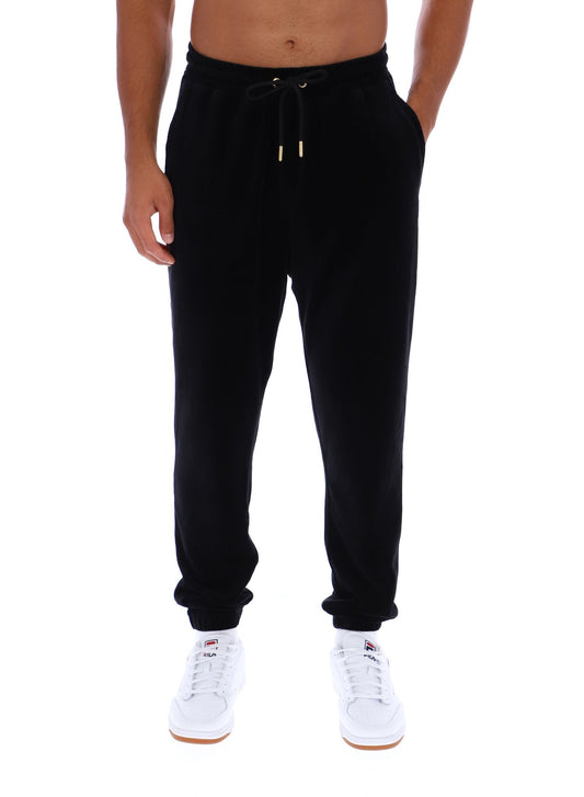 Black Eddie Velour Track Pant - Black