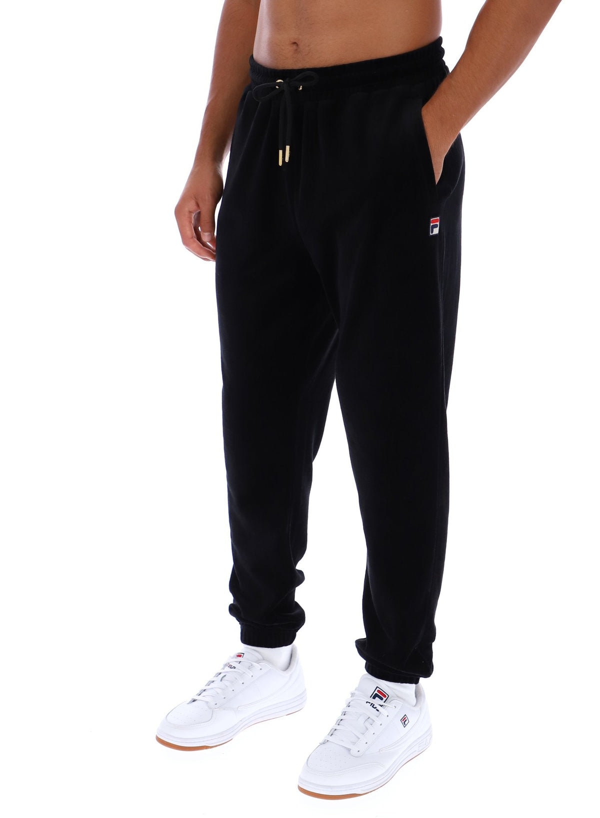 Black Eddie Velour Track Pant - Black