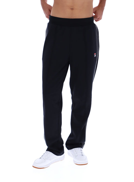 Black Tavis Contrast Stitch Straight Leg Jogger - Black