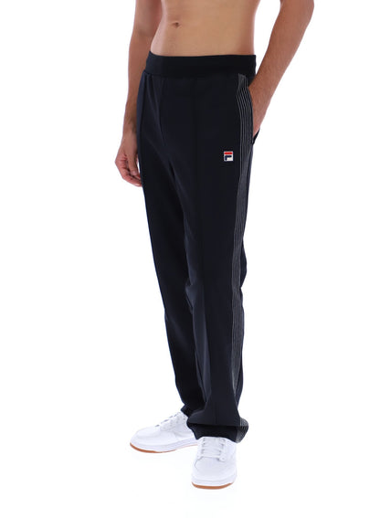 Black Tavis Contrast Stitch Straight Leg Jogger - Black