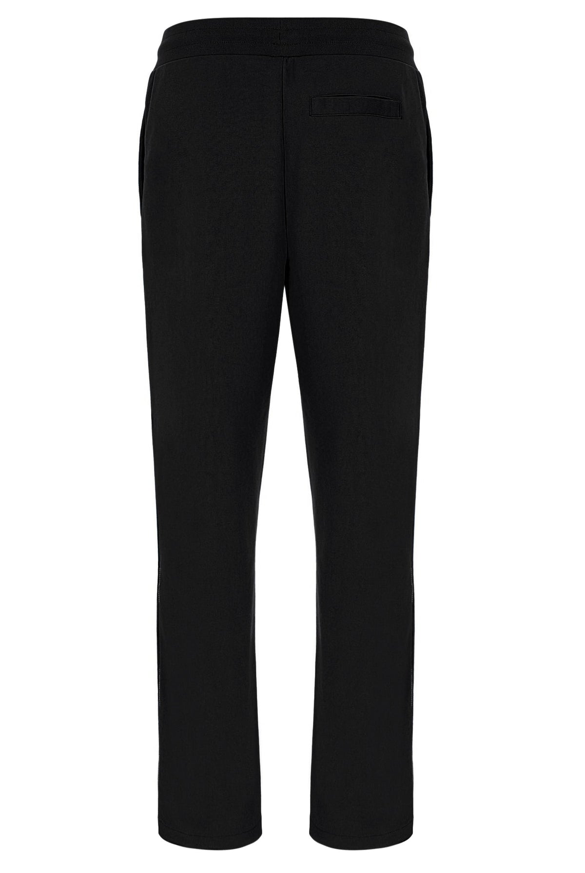 Black Tavis Contrast Stitch Straight Leg Jogger - Black