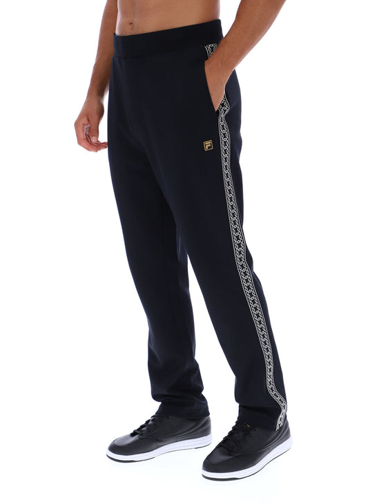 Black Layton Straight Leg Pants with Tape Detail - Black