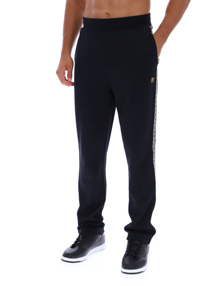 Black Layton Straight Leg Pants with Tape Detail - Black