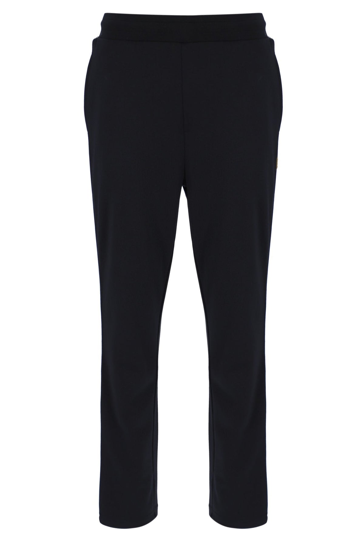 Black Layton Straight Leg Pants with Tape Detail - Black