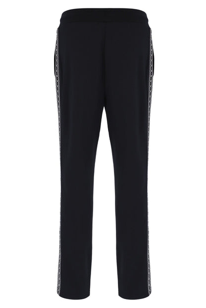 Black Layton Straight Leg Pants with Tape Detail - Black