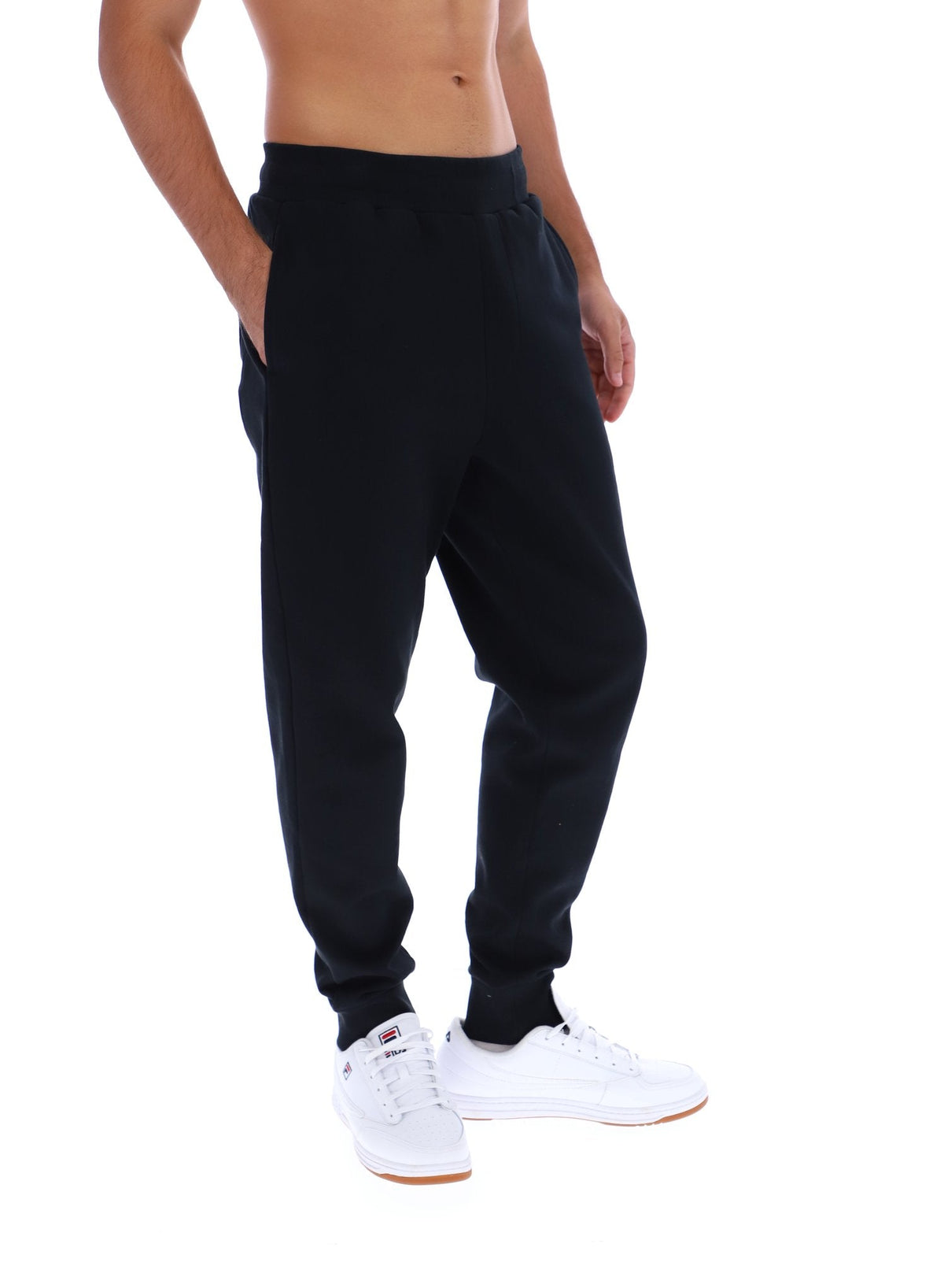 Black Visconti Tipped Cuff Track Pant - Black