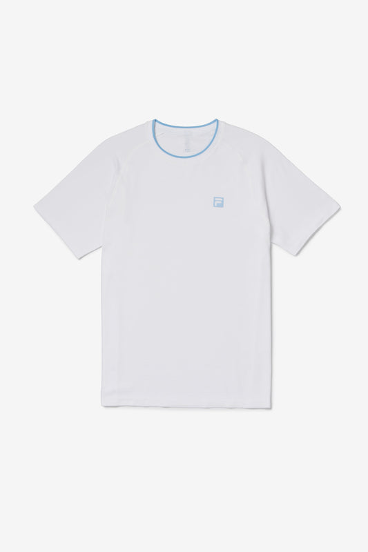 White Center Court Seamless Crew - White