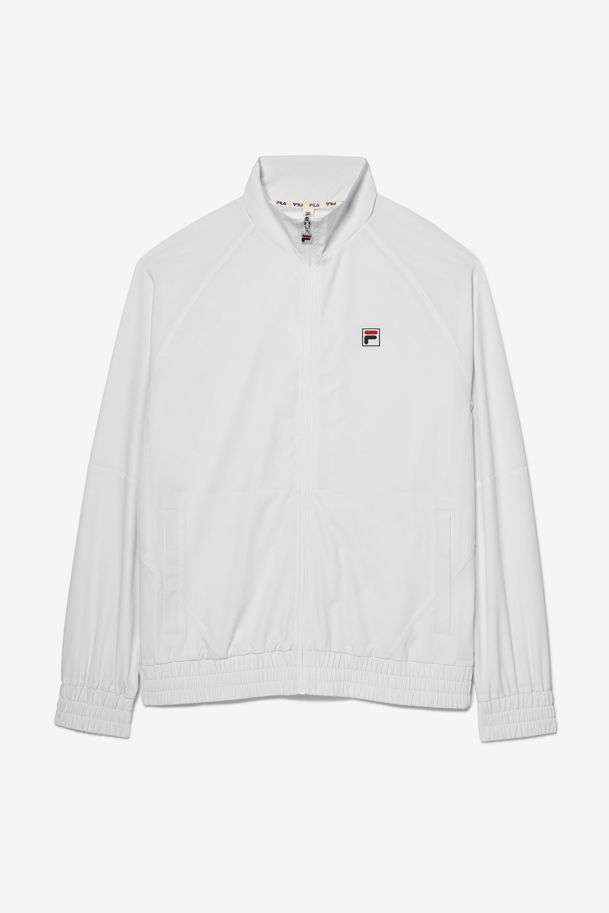 White Tennis Court Track Top - White