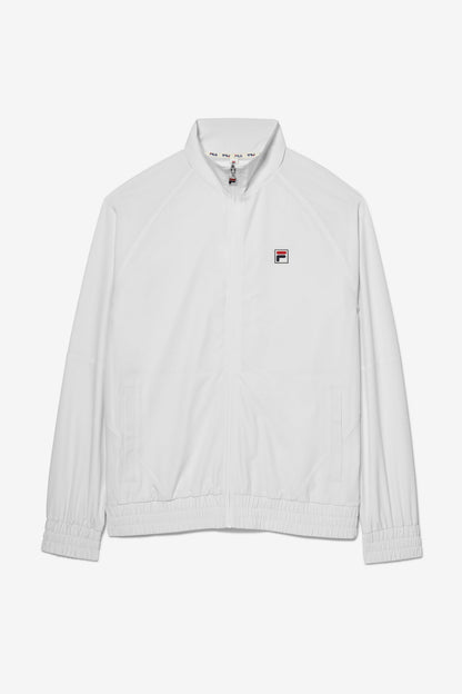 White Tennis Court Track Top - White