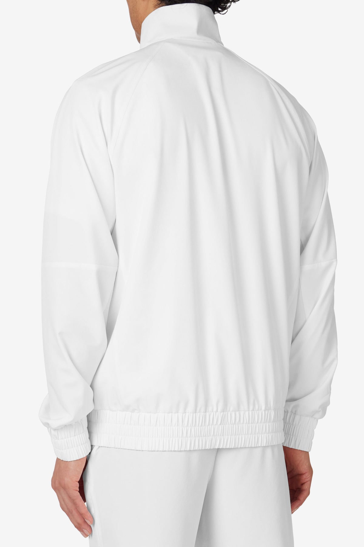White Tennis Court Track Top - White