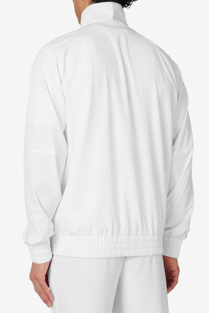 White Tennis Court Track Top - White
