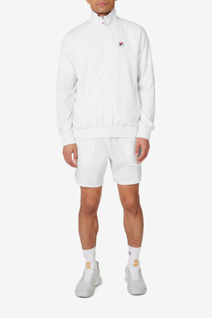 White Tennis Court Track Top - White
