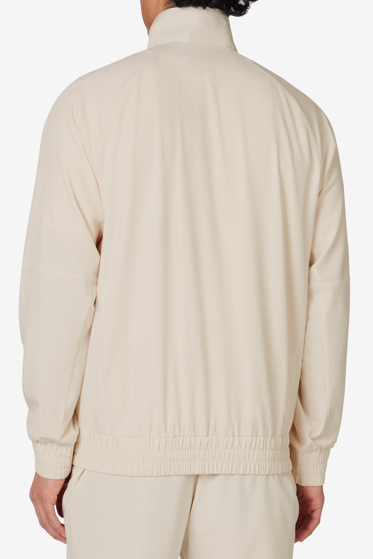 Beige Tennis Woven Court Track Top - Beige