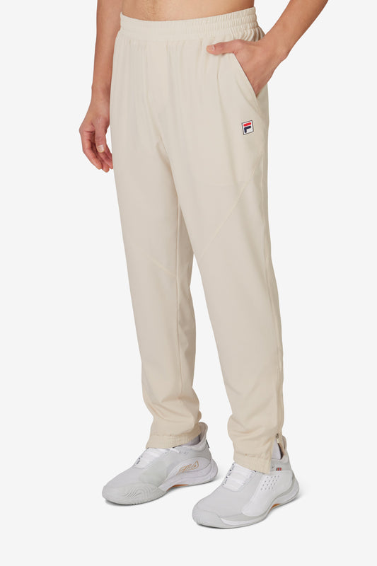Beige Tennis Woven Court Track Pant - Beige