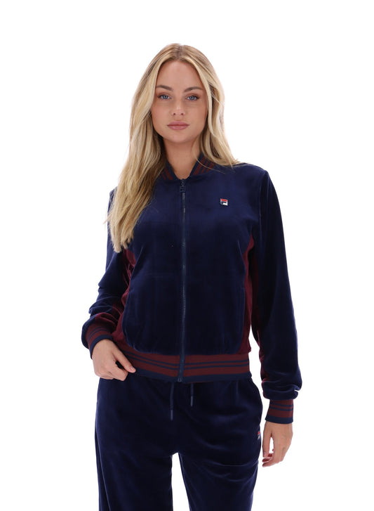 Fila Navy Jenesis Baseball Zip Up Track Top - Fila Navy
