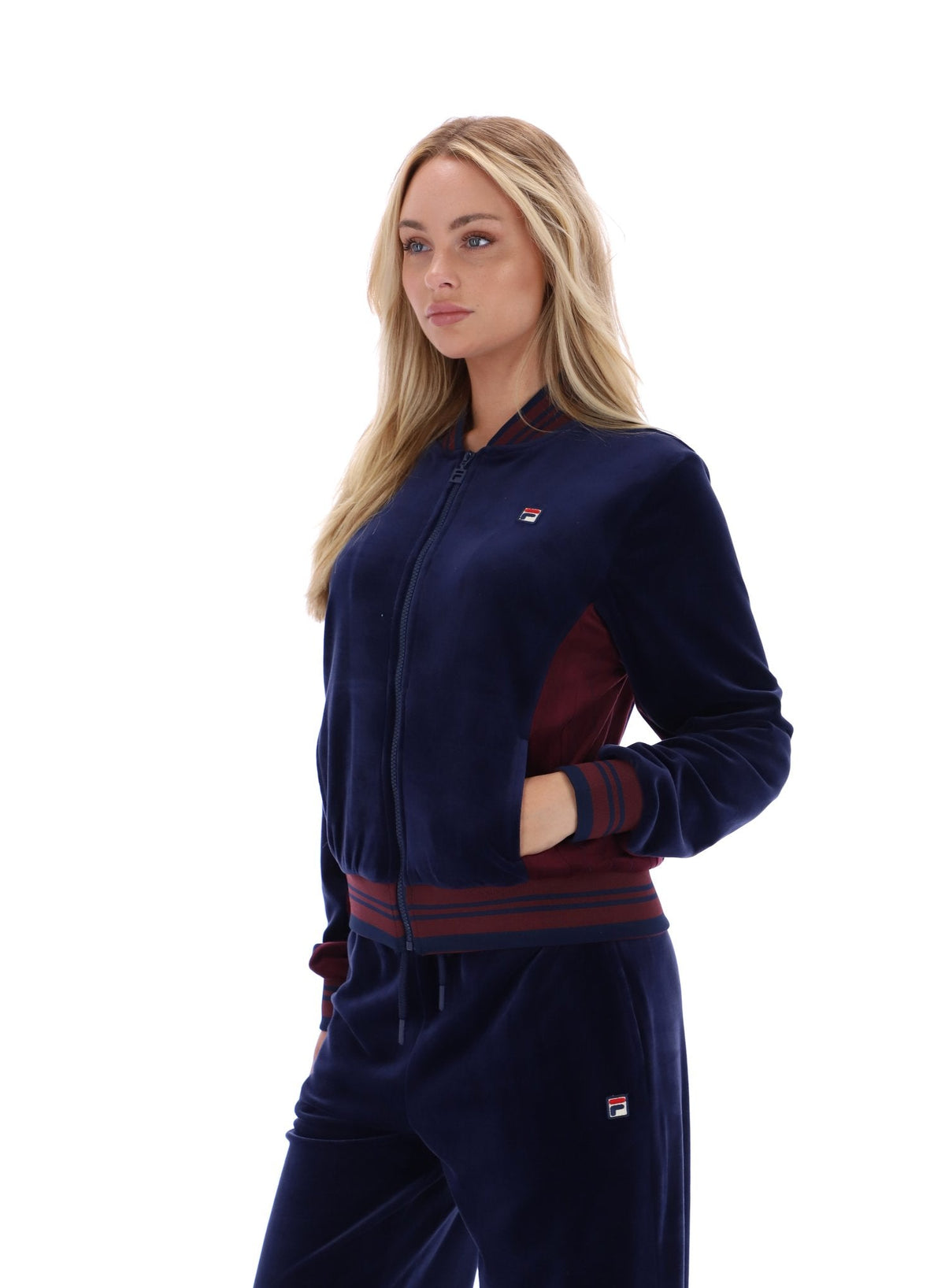 Fila Navy Jenesis Baseball Zip Up Track Top - Fila Navy