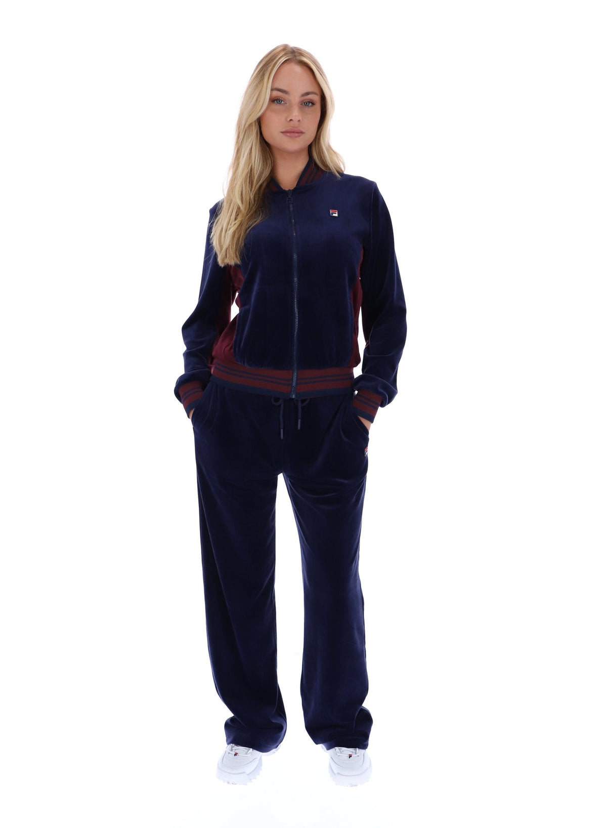Fila Navy Jenesis Baseball Zip Up Track Top - Fila Navy
