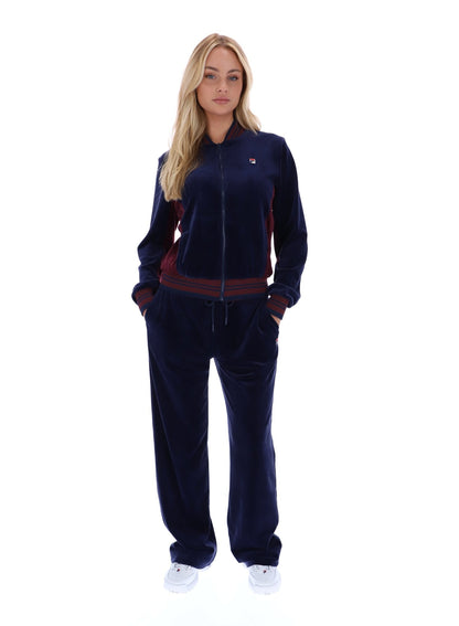Fila Navy Jenesis Baseball Zip Up Track Top - Fila Navy