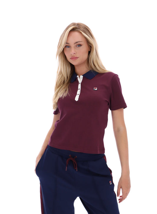 Fig Juno Fitted Iconic Polo - Fig