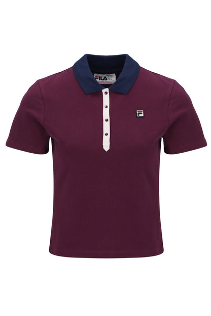 Fig Juno Fitted Iconic Polo - Fig