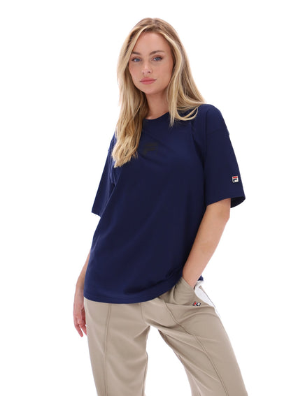 Fila Navy Cinzia Boyfriend Style T-Shirt - Fila Navy