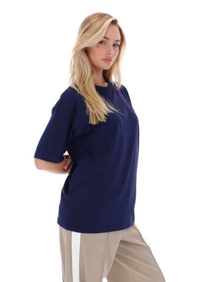 Fila Navy Cinzia Boyfriend Style T-Shirt - Fila Navy