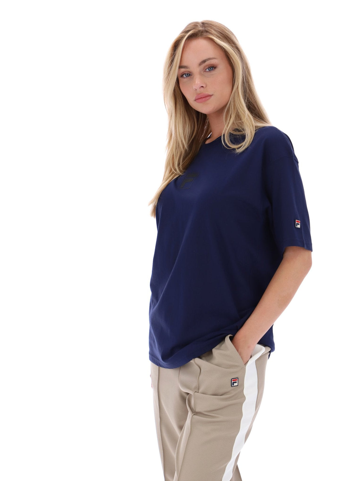 Fila Navy Cinzia Boyfriend Style T-Shirt - Fila Navy
