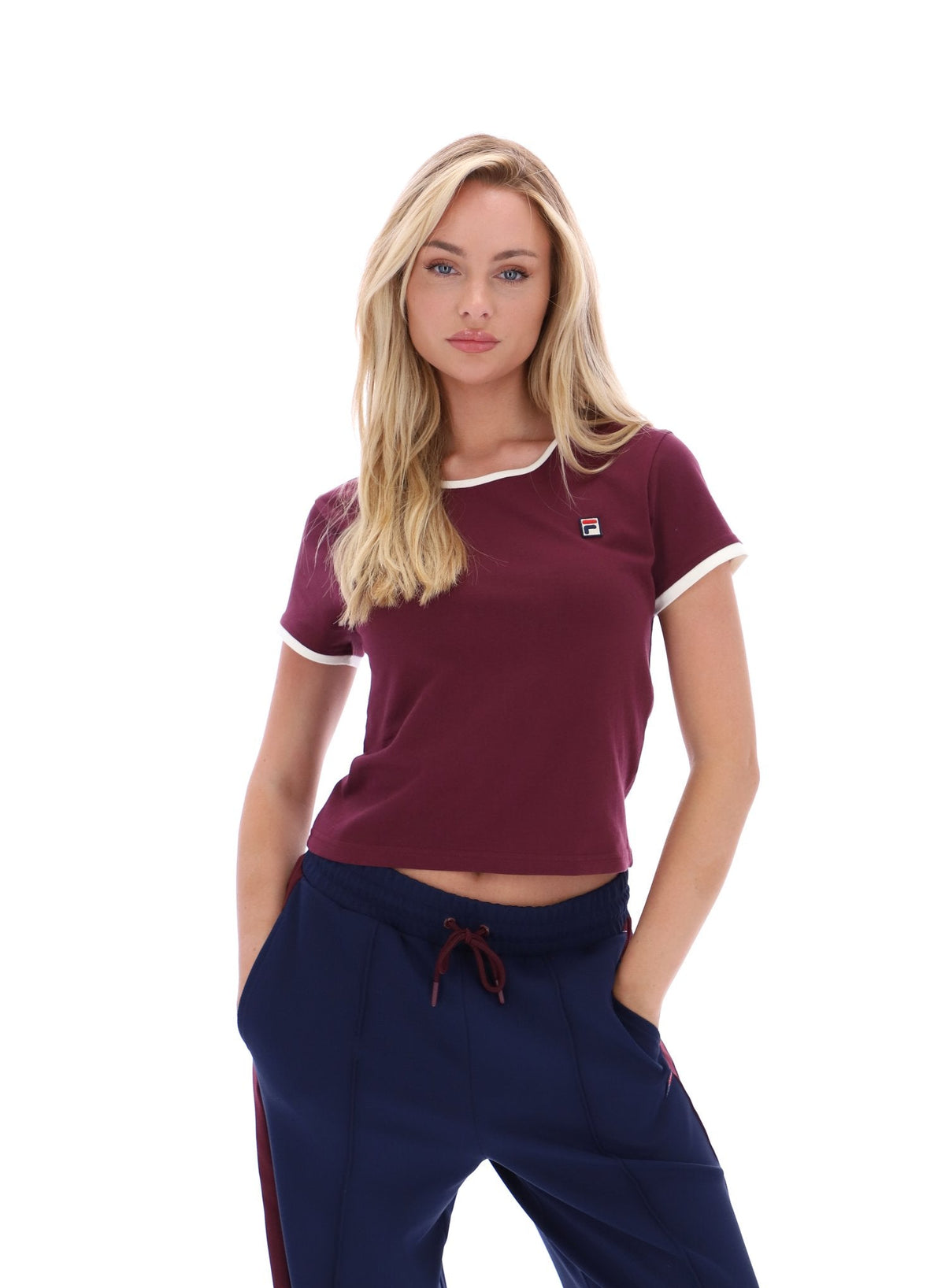 Fig Azzura Baby Ringer T-Shirt - Fig
