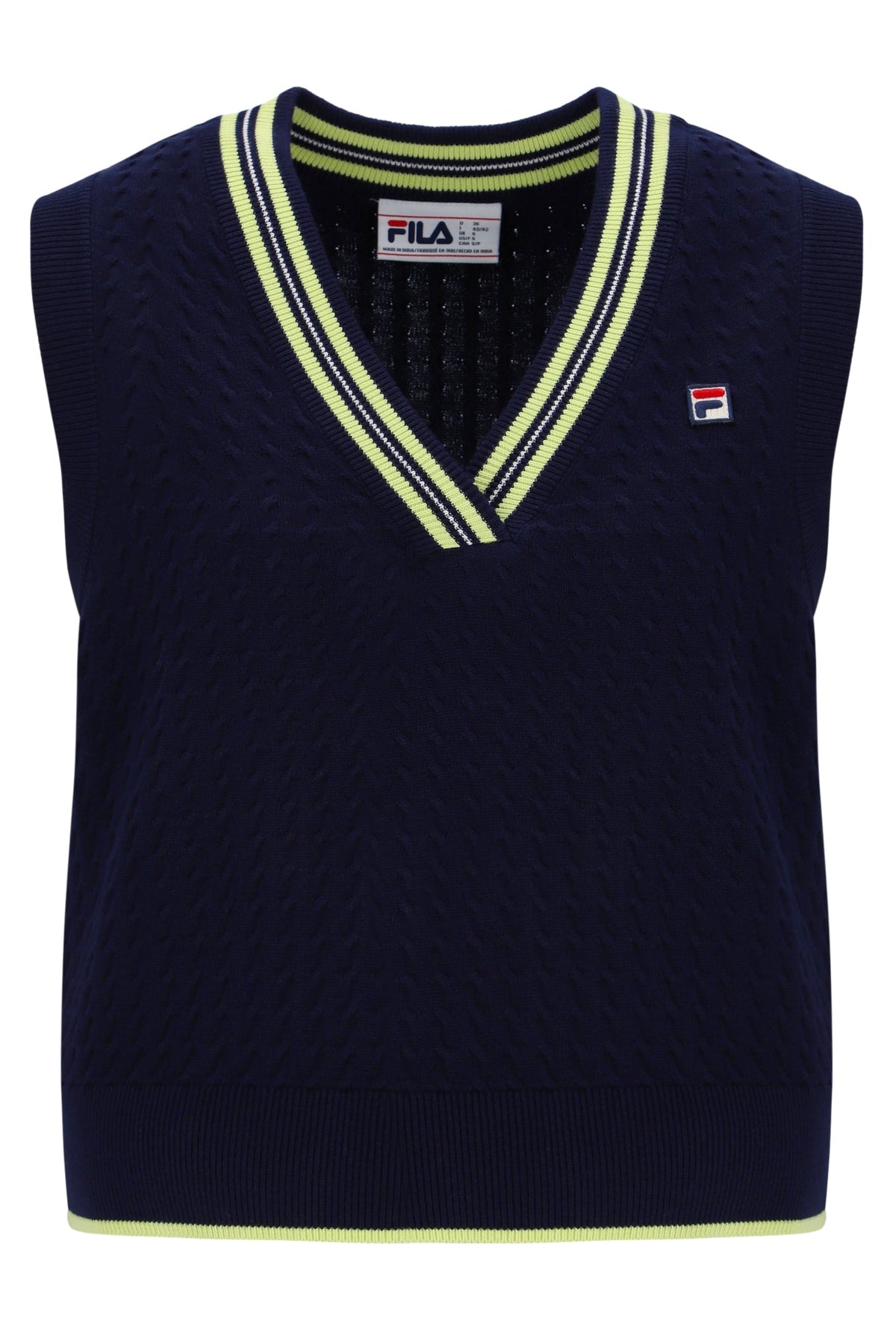 Fila Navy Jorja Cable Knit Vest - Fila Navy