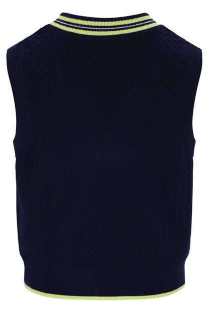 Fila Navy Jorja Cable Knit Vest - Fila Navy
