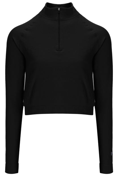Black Casa Seamless Quarter Zip - Black