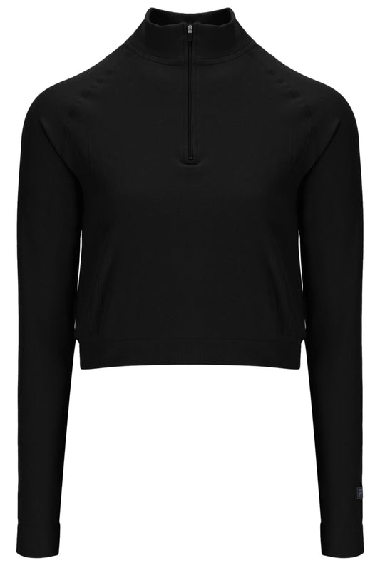 Black Casa Seamless Quarter Zip - Black