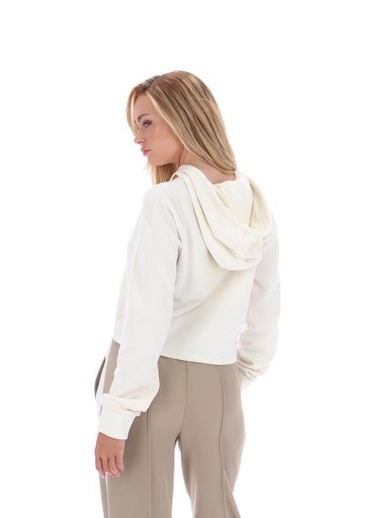 Gardenia Fiorella 1/4 Zip Up Hoodie - Gardenia
