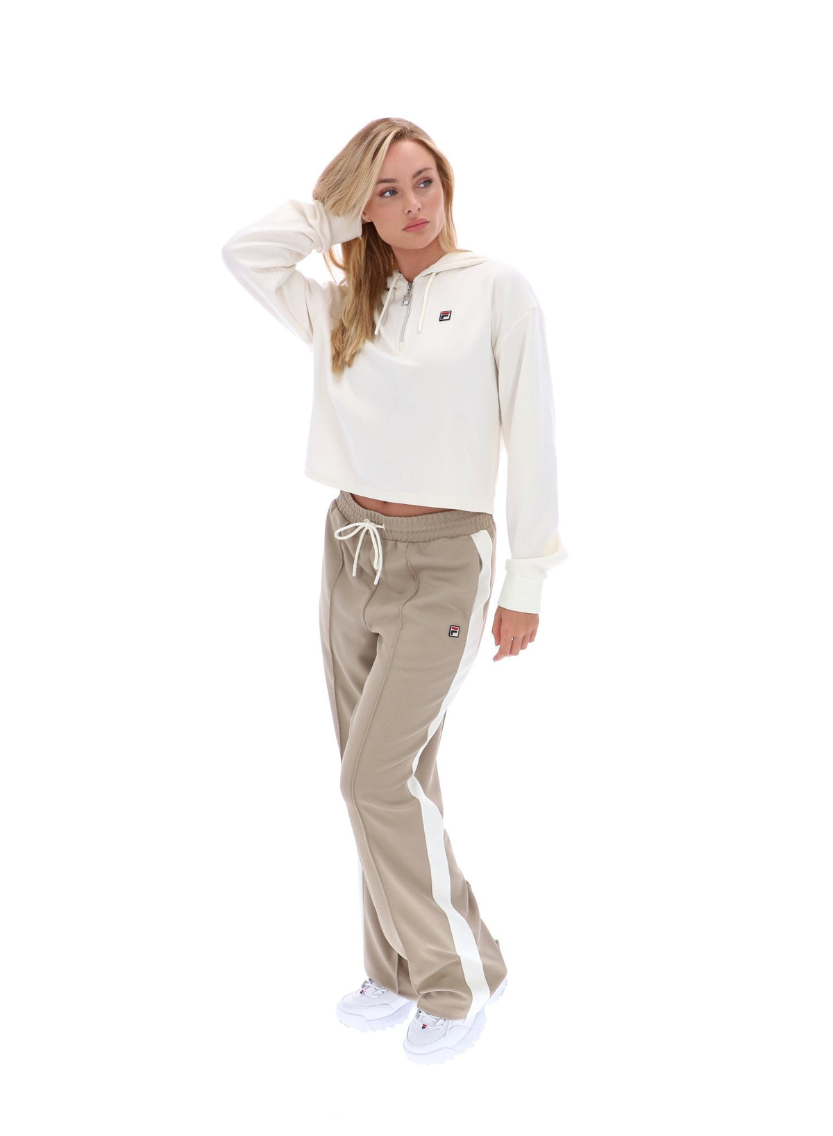 Gardenia Fiorella 1/4 Zip Up Hoodie - Gardenia
