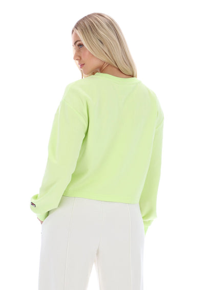 Shadow Lime Jorie Wide Crew Neck Sweatshirt - Shadow Lime