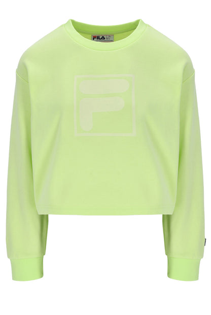 Shadow Lime Jorie Wide Crew Neck Sweatshirt - Shadow Lime