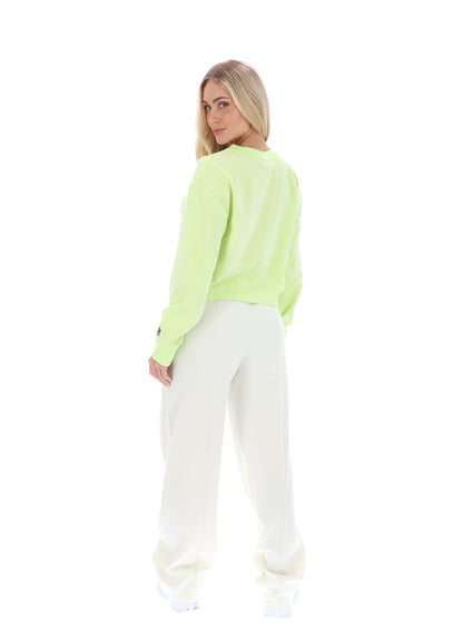 Shadow Lime Jorie Wide Crew Neck Sweatshirt - Shadow Lime