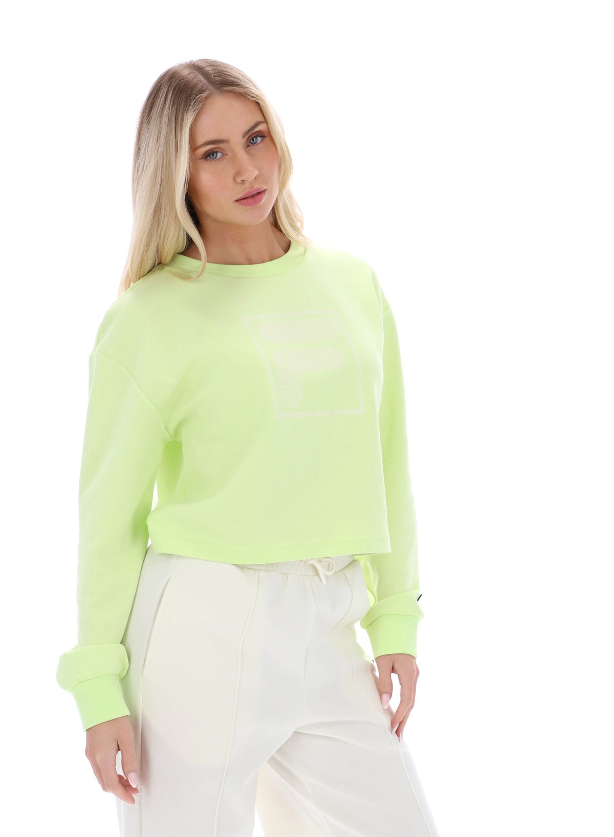 Shadow Lime Jorie Wide Crew Neck Sweatshirt - Shadow Lime
