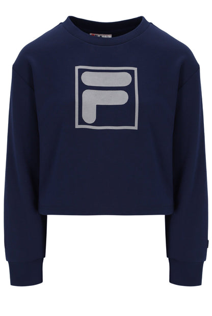 Fila Navy Jorie Wide Crew Neck Sweatshirt - Fila Navy