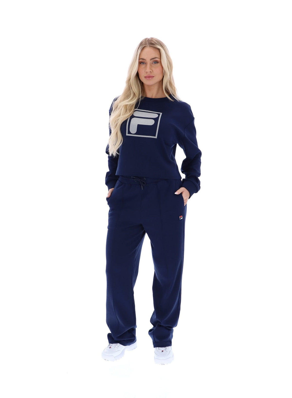 Fila Navy Jorie Wide Crew Neck Sweatshirt - Fila Navy