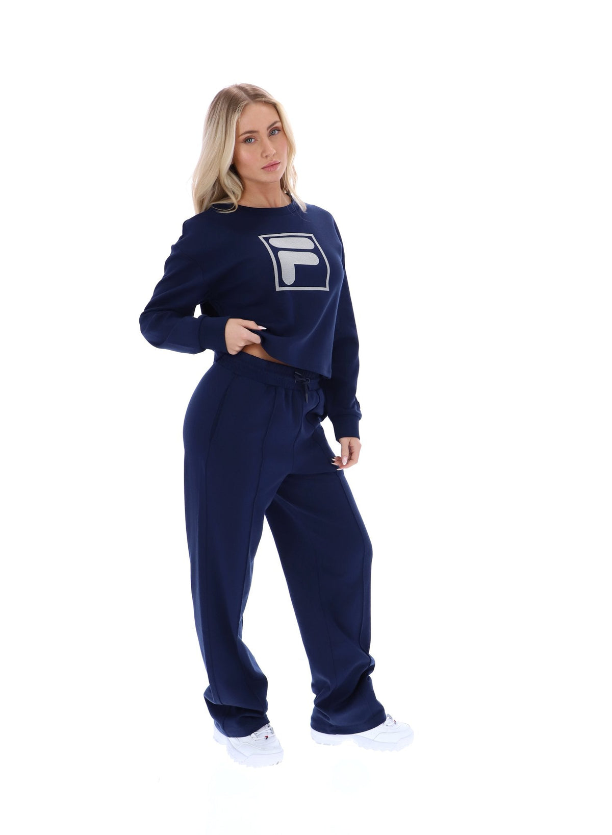 Fila Navy Jorie Wide Crew Neck Sweatshirt - Fila Navy
