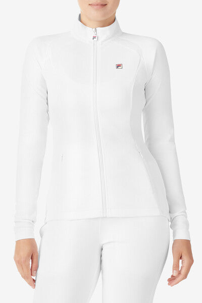 White Whiteline Pro Tennis Track Top - White
