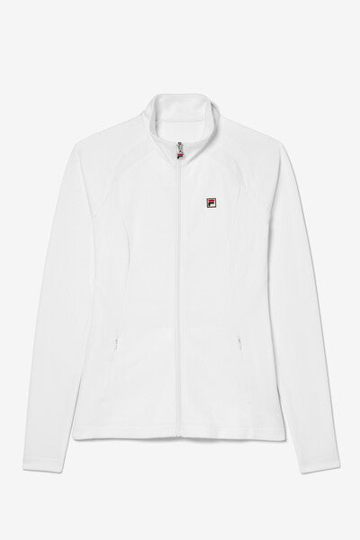 White Whiteline Pro Tennis Track Top - White