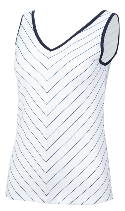 White Caroline Tennis Tank Top - White