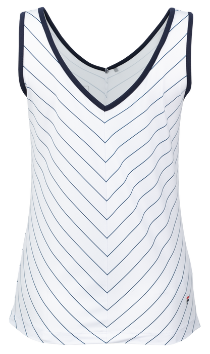 White Caroline Tennis Tank Top - White