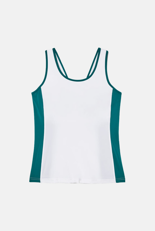 White Pro Tennis V-Back Tank - White