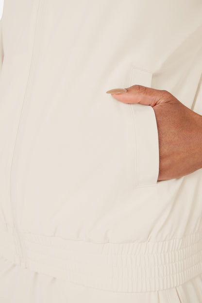 Beige Tennis Advantage Track Top - Beige