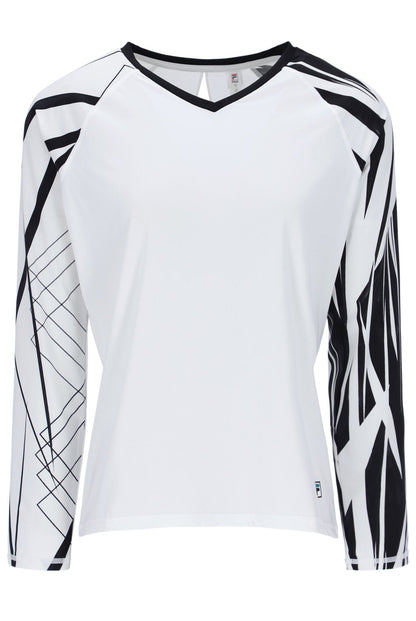 White Pro Tennis Long Sleeved Top - White
