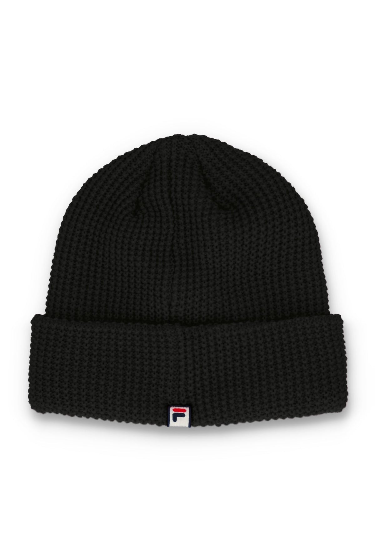 Black Kudoslux Reverse Knit Turn Up Beanie - Black